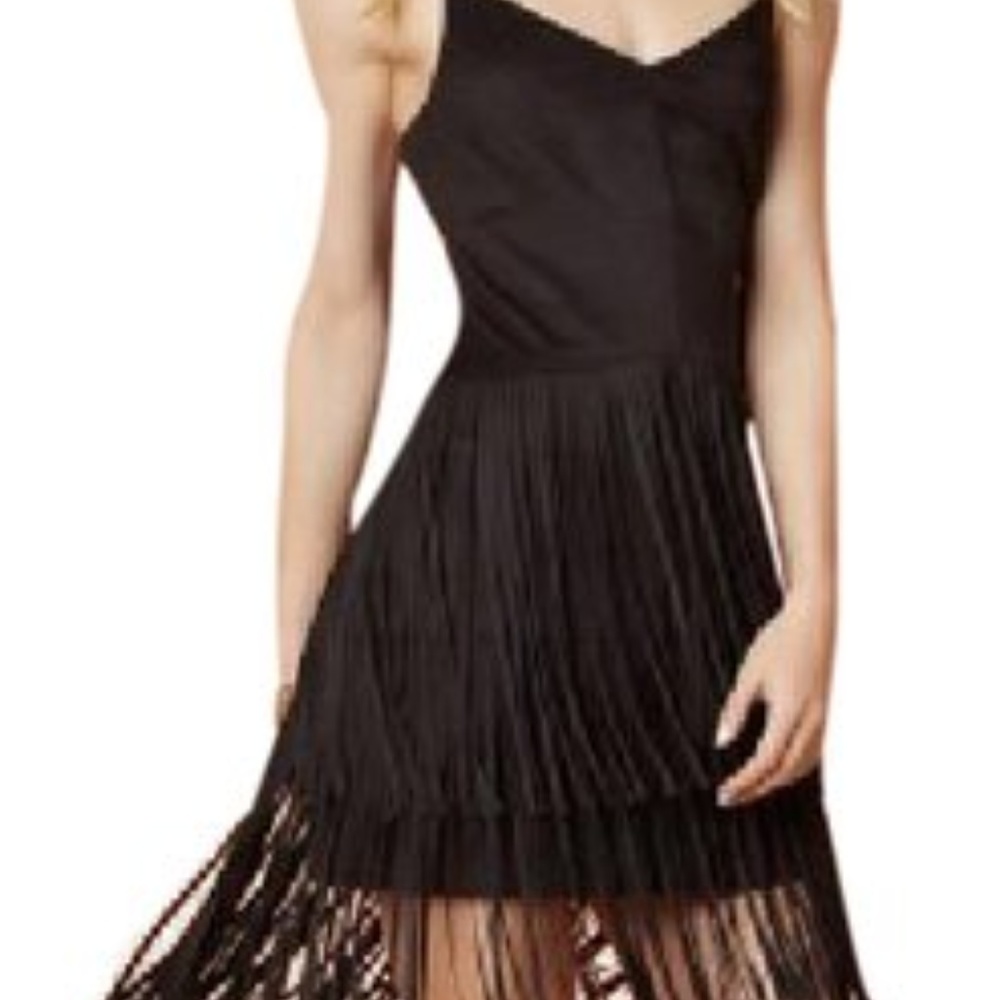Jessica Simpson Black Capri Fringe Dress Size 1X